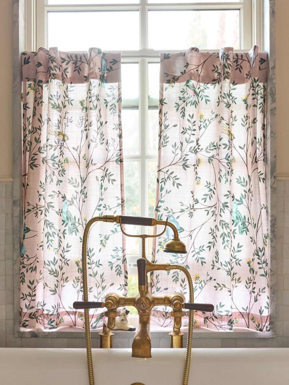 ANTHROPOLOGIE Priyanka Cafe Curtains  25" x  36"  Set of 2 Panels